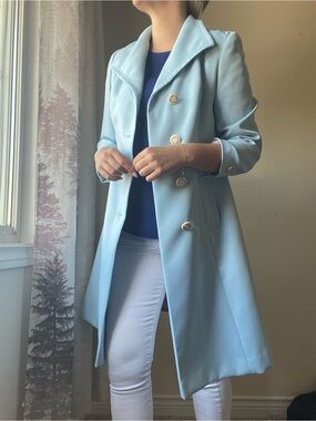 Vintage Light Blue Women's Spring/Summer Pea Coat